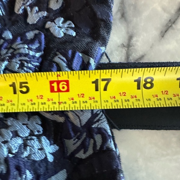 Elliatt Cocktail Dress Blue Embroidered Floral Mini Party Dress Ruffle Belted  L - Picture 8 of 10